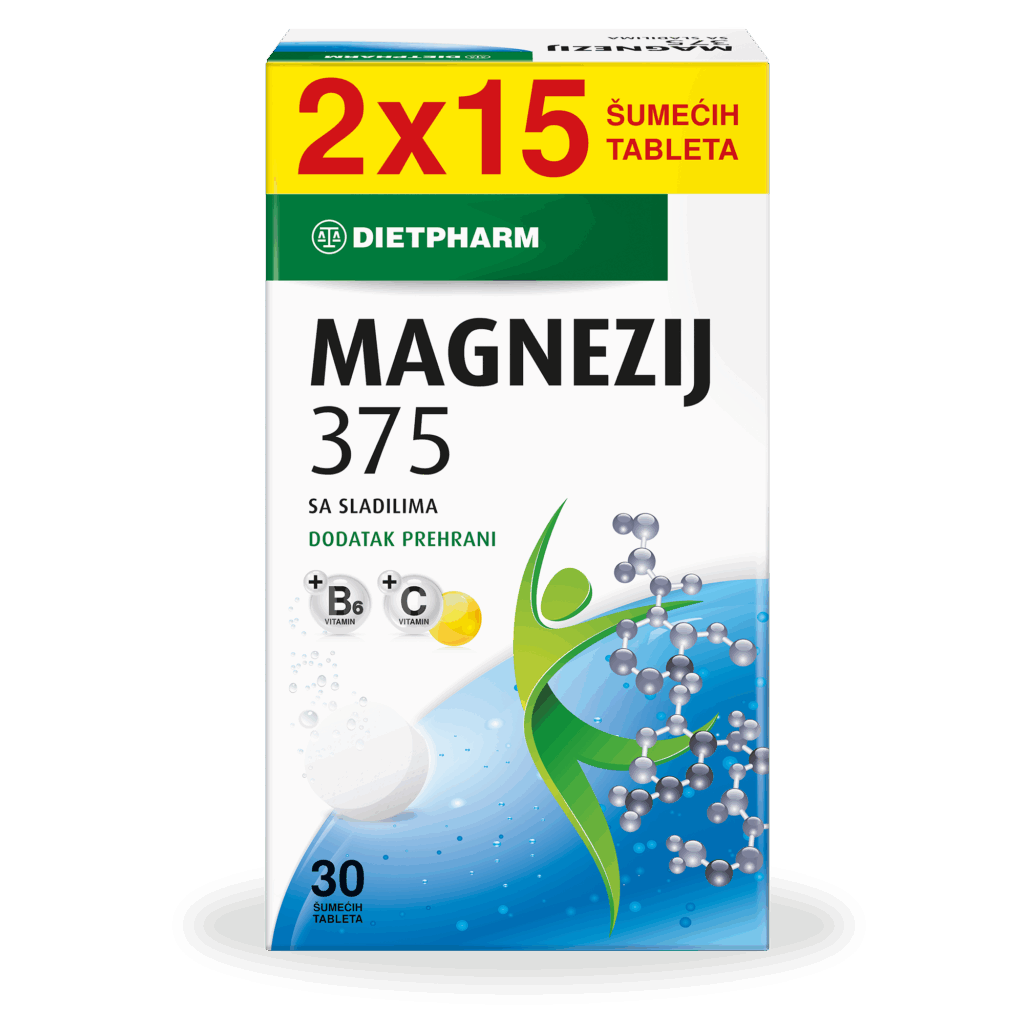 Dietpharm Magnezij 375 30 šumećih tableta