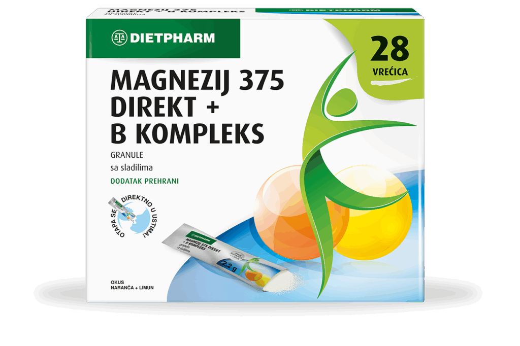 Dietpharm Magnezij 375 Direkt + B kompleks granule 28 vrećica