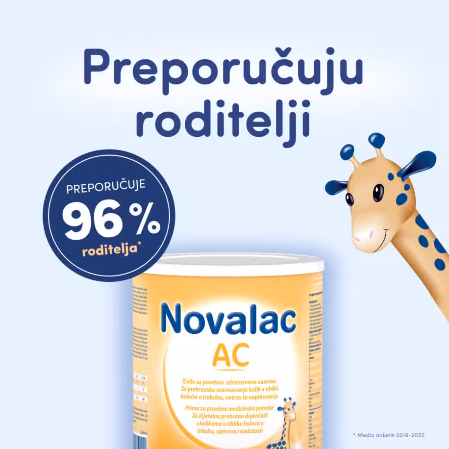 Novalac AC 400 g posebno prilagođena mliječna hrana za dojenčad s kolikama - Slika 2
