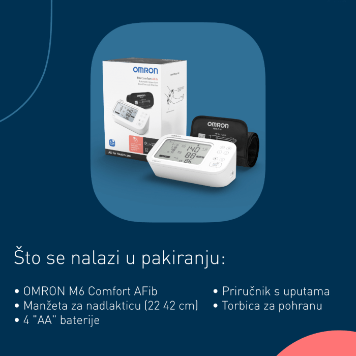 OMRON M6 COMFORT AFib tlakomjer za nadlakticu - Slika 3