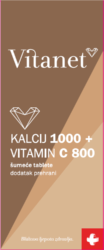 Vitanet Kalcij 1000 + Vitamin C 800