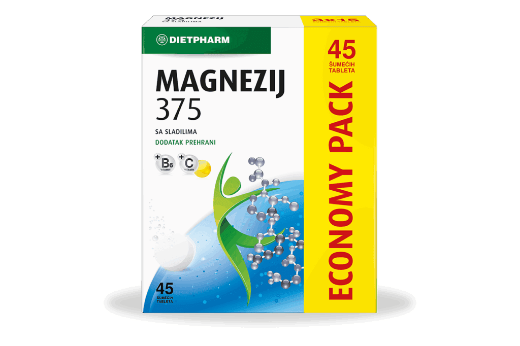 Dietpharm Magnezij 375 45 šumećih tableta