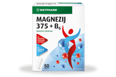 Dietpharm Magnezij 375 + B6 50 kapsula