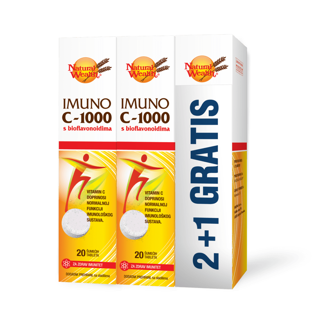 Natural Wealth Imuno C-1000 s bioflavonoidima 2+1 gratis