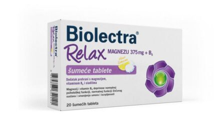 Biolectra Relax Magnezij 375 mg + Vitamin B6 šumeće tablete