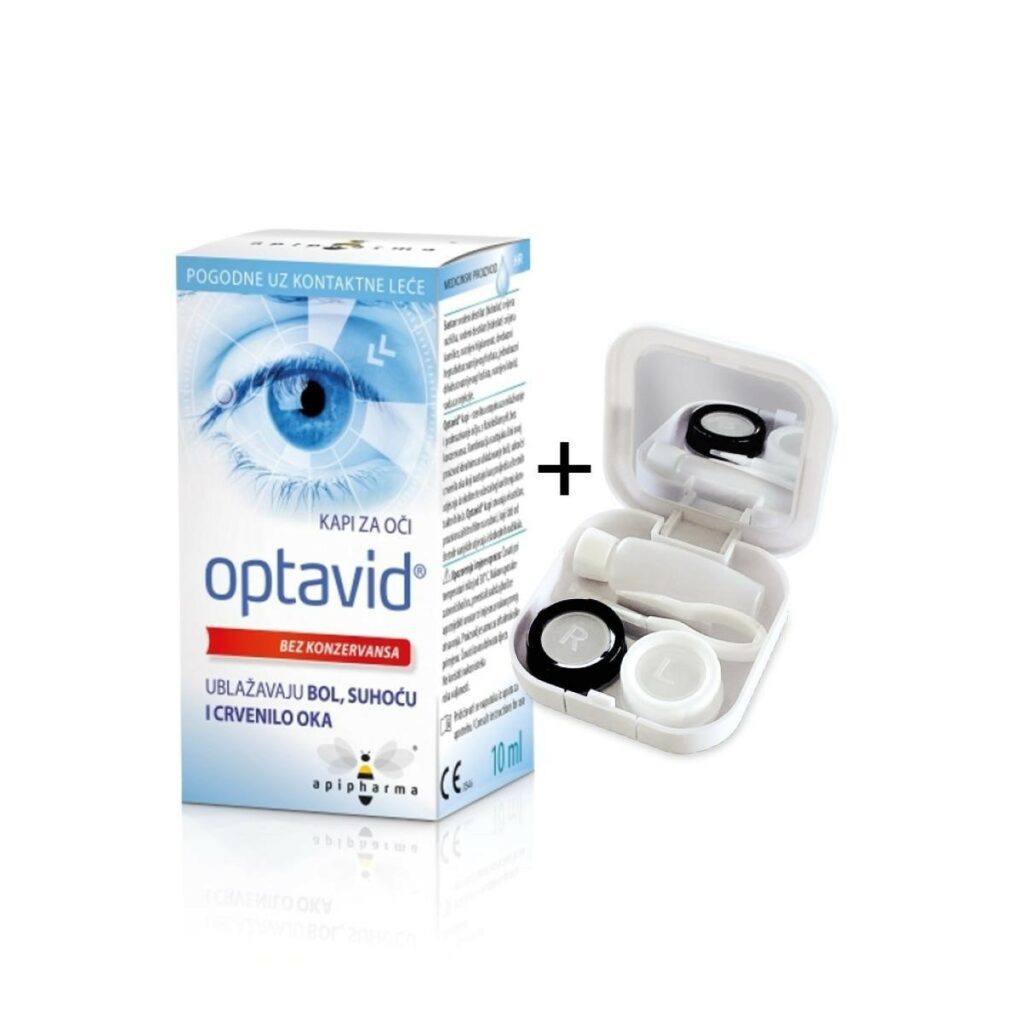 Apipharma Optavid kapi za oči + kutija za leće gratis