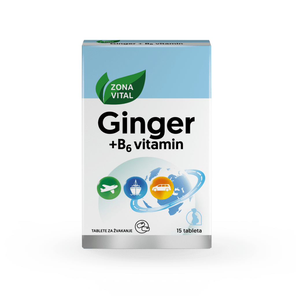 Zona Vital Ginger + B6 vitamin tablete za žvakanje