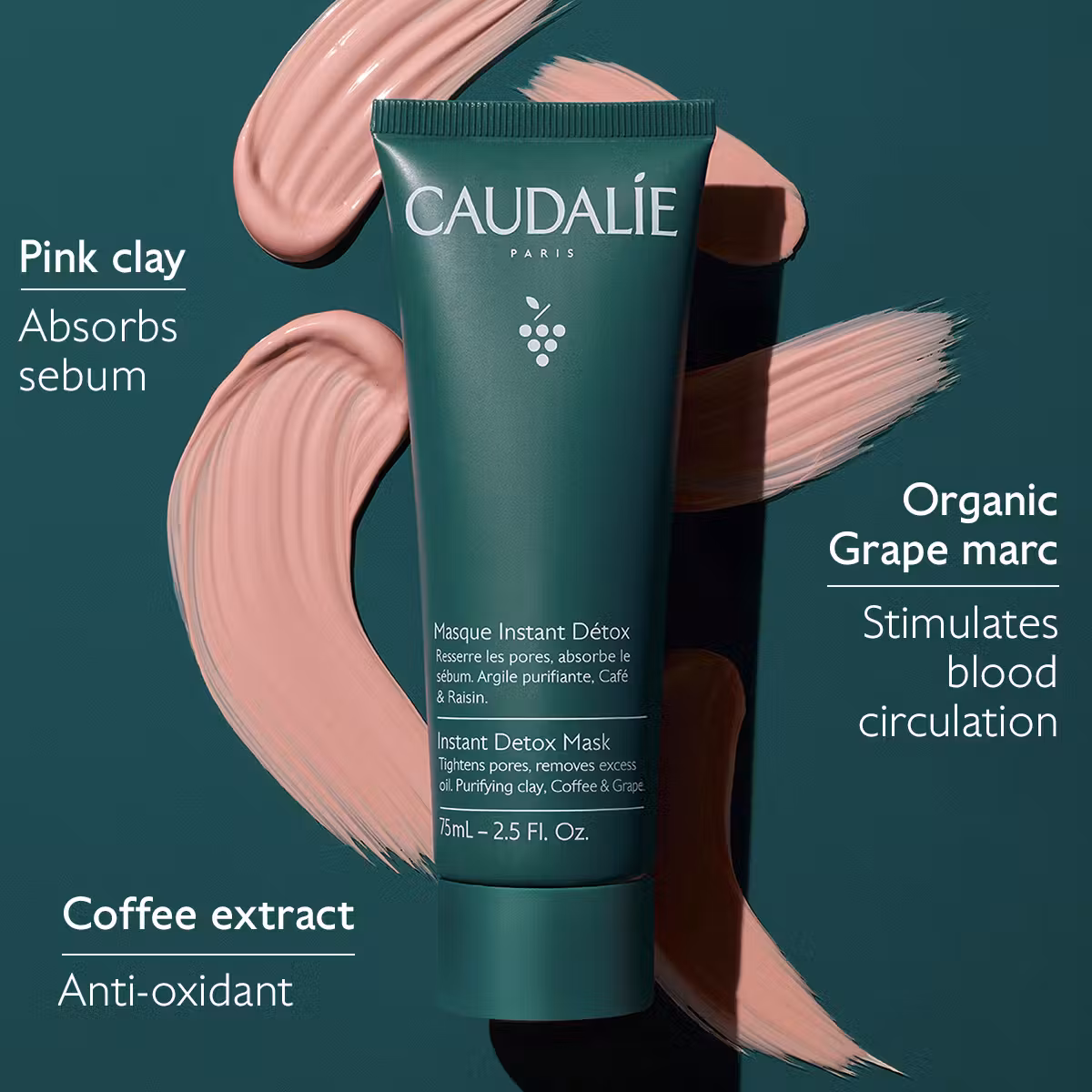 Caudalie Vinoclean Detox maska 75 ml - Slika 2