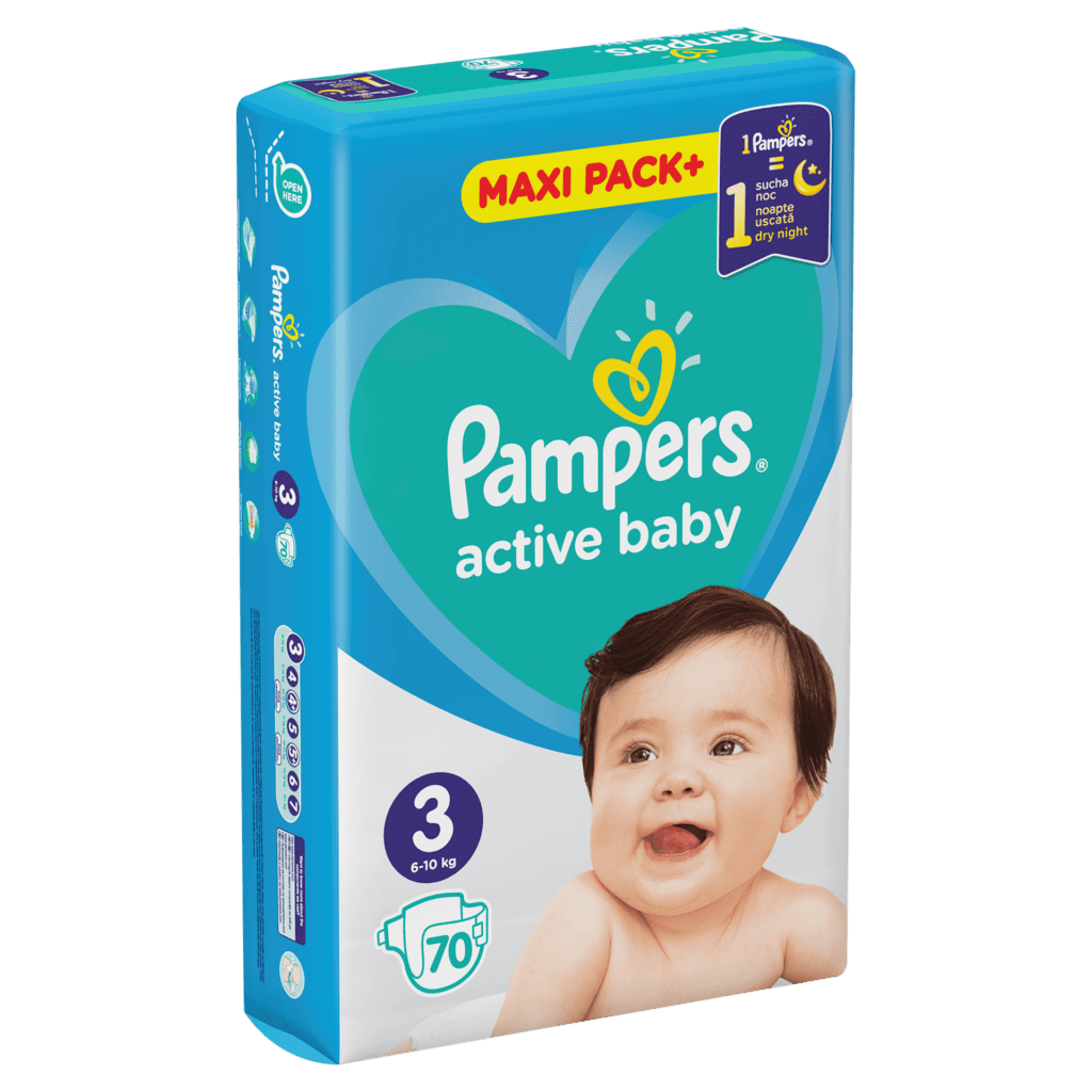 Pampers Active Baby 3 pelene ( 6-10 kg) Maxi Pack 70 kom