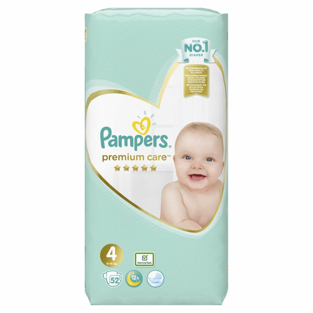 Pampers Premium Care 4 pelene (9-14 kg) 52 kom