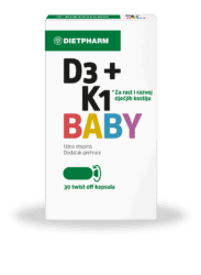 Dietpharm D3 + K1 baby twist off kapsule