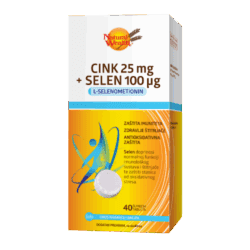 Natural Wealth Cink 25 mg + Selen 100 µg 40 šumećih tableta