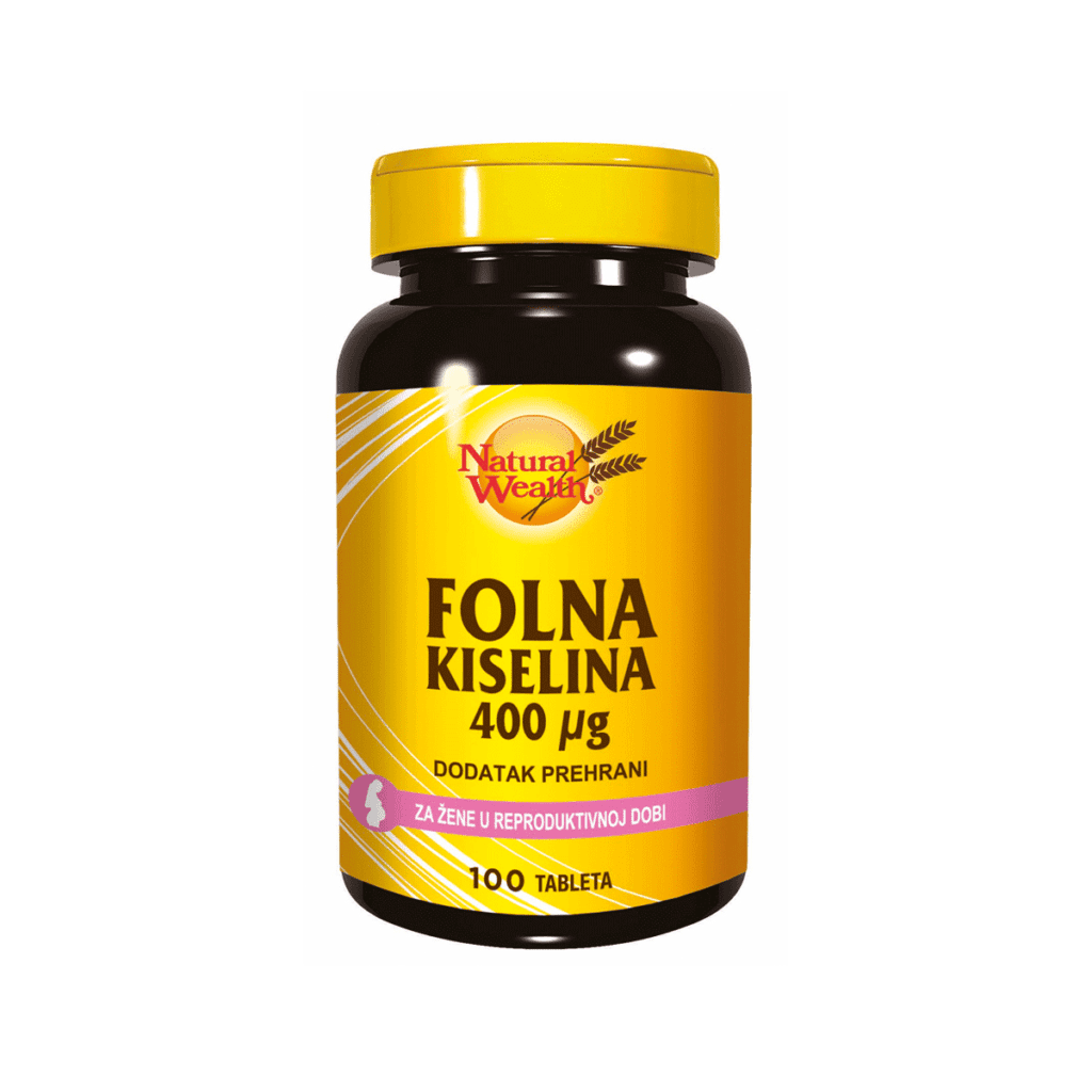 Natural Wealth Folna kiselina 400 mcg 100 tableta