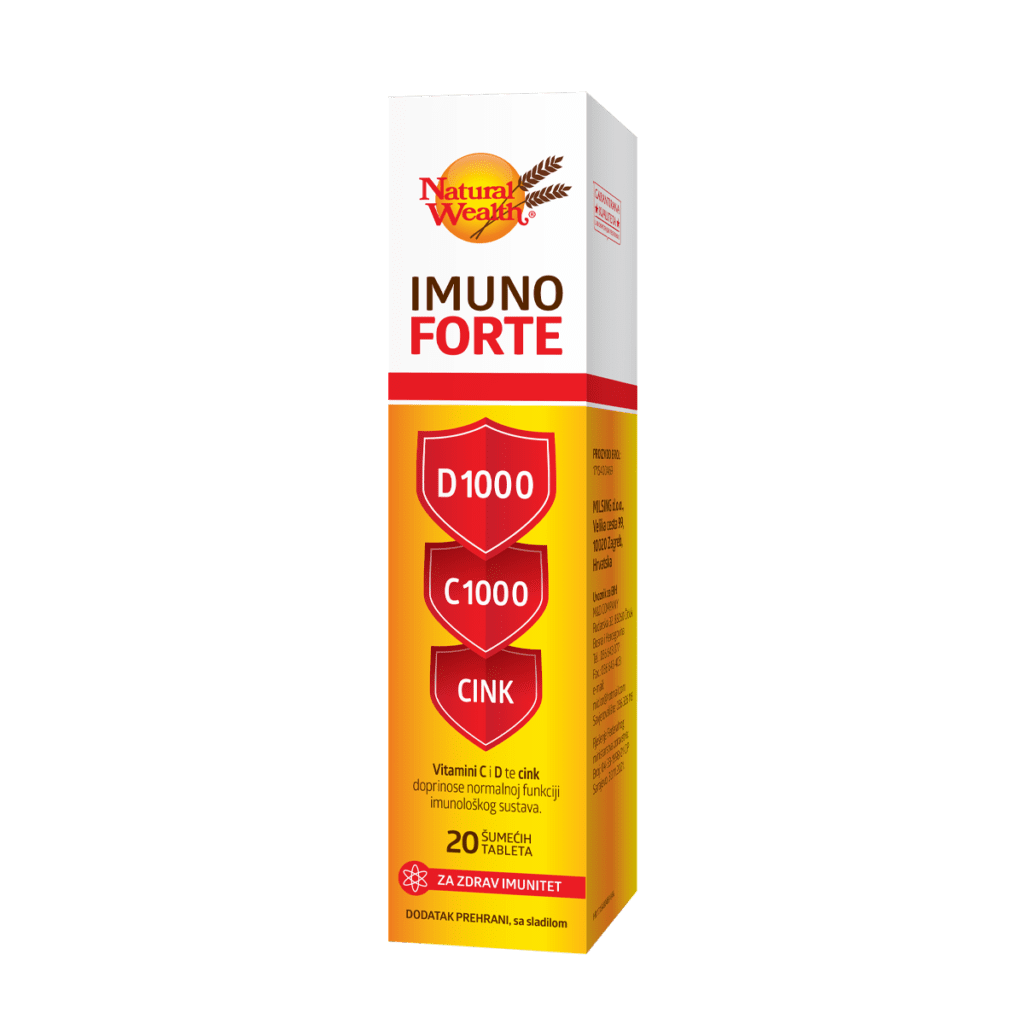 Natural Wealth Imuno Forte D 1000 C 1000 cink 20 šumećih tableta