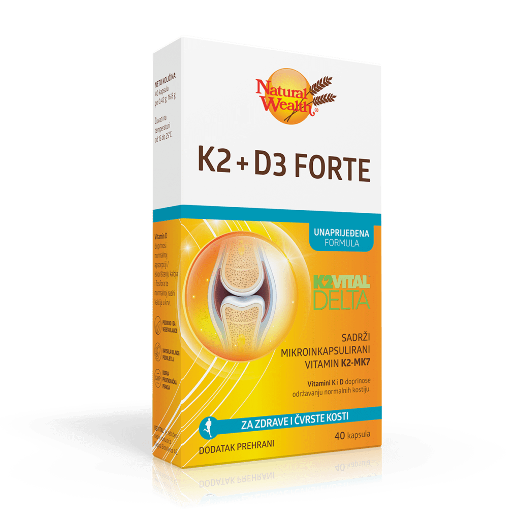 Natural Wealth K2 + D3 Forte 40 kapsula