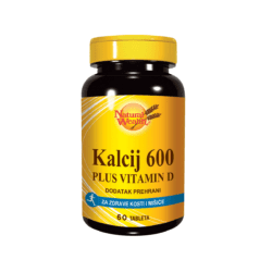 Natural Wealth Kalcij 600 + Vitamin D 60 tableta