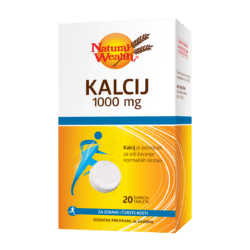 Natural Wealth Kalcij 1000 mg 20 šumećih tableta