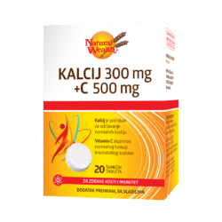 Natural Wealth Kalcij 300 mg + C 500 mg 20 šumećih tableta