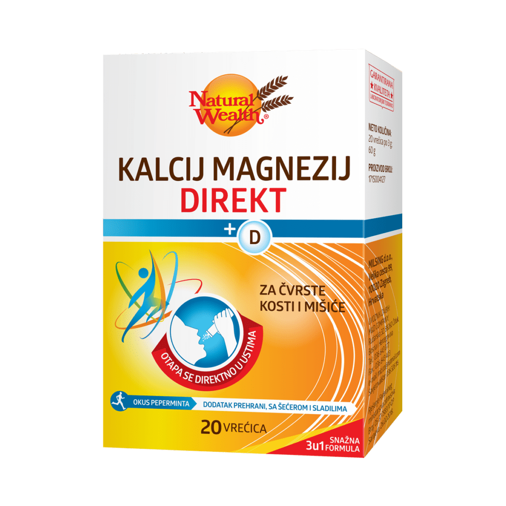 Natural Wealth Kalcij Magnezij Direkt + D 20 vrećica