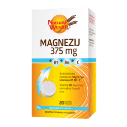 Natural Wealth Magnezij 375 mg+B1+B6+C 20 šumećih tableta