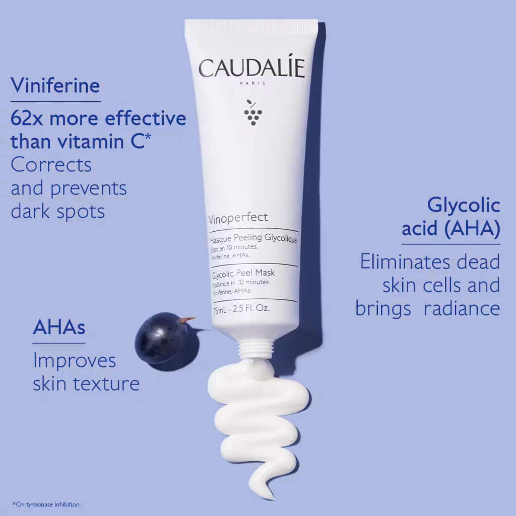 Caudalie Vinoperfect glikolna piling maska 75 ml - Slika 2