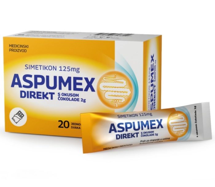 Aspumex Direkt 125 mg čokolada 20 x 2 g
