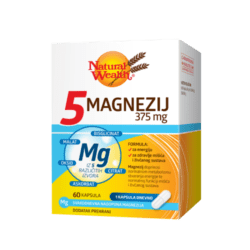 Natural Wealth 5 MAGNEZIJ 375 mg 60 kapsula
