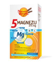 Natural Wealth 5 MAGNEZIJ 375 mg + B + C šumeće tablete