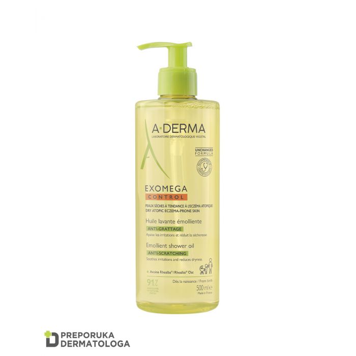 A-Derma Exomega Control Emolijentno Ulje za Tuširanje 500 ml