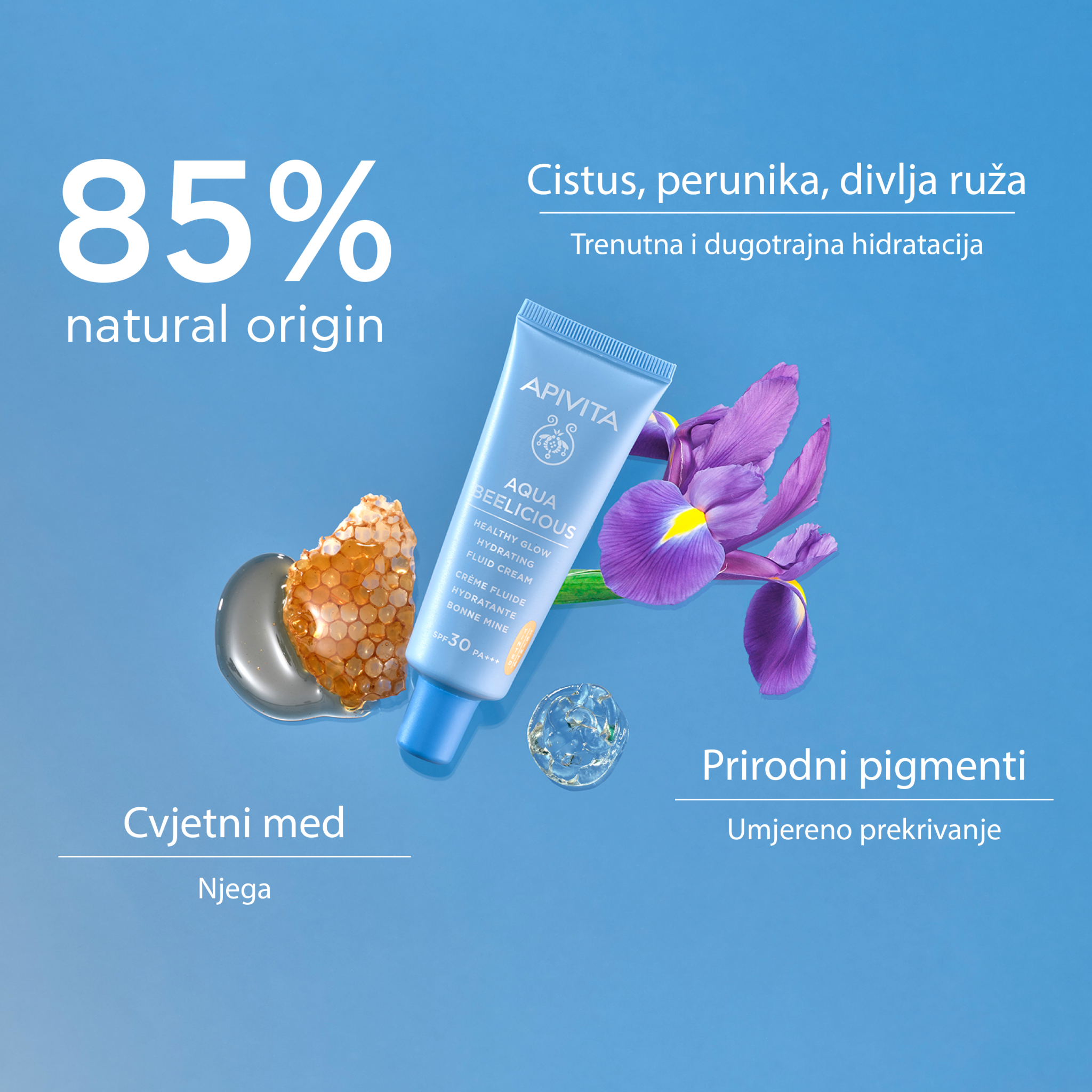 Apivita Aqua Beelicious Hidratantna tonirana krema SPF30 40 ml - Slika 2