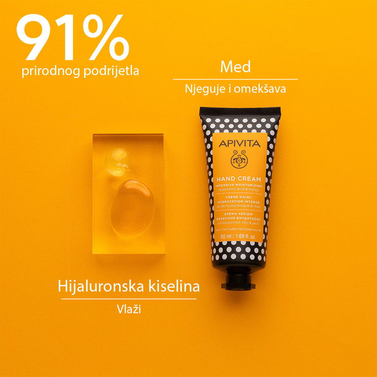 Apivita Krema za ruke za intenzivnu hidrataciju 50 ml - Slika 2