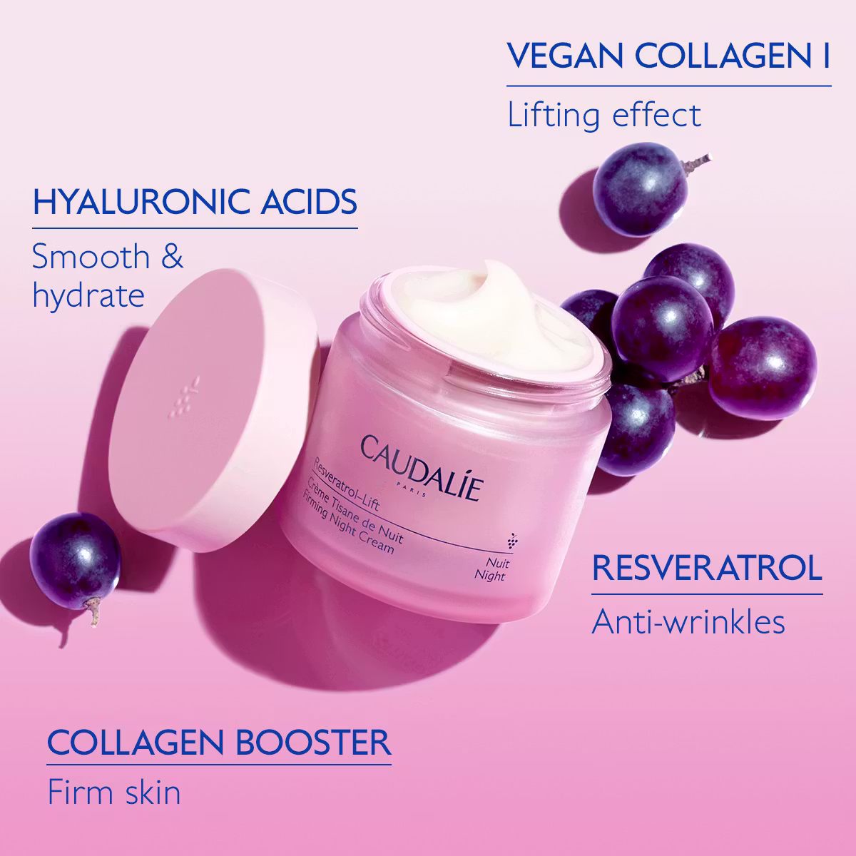 Caudalie Resveratrol-lift učvršćujuća noćna krema 50 ml - Slika 3