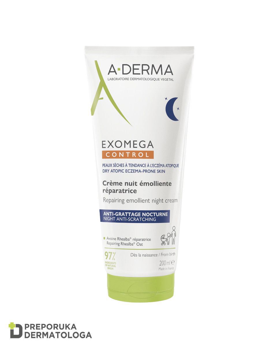 A-Derma Exomega Control Emolijentna noćna krema 200 ml