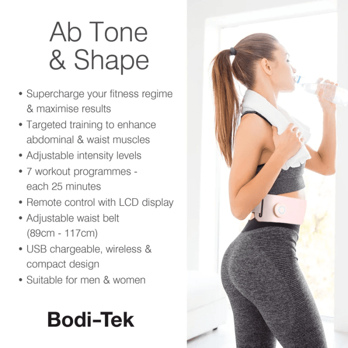 Bodi-TEK AB Tone shape - EMS pojas za učvršćivanje trbušnih mišića - Slika 7