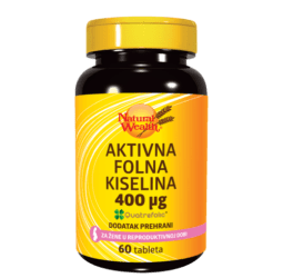 Natural Wealth Aktivna folna kiselina 400 µg 60 tableta