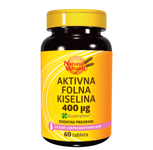 Natural Wealth Aktivna folna kiselina 400 µg 60 tableta