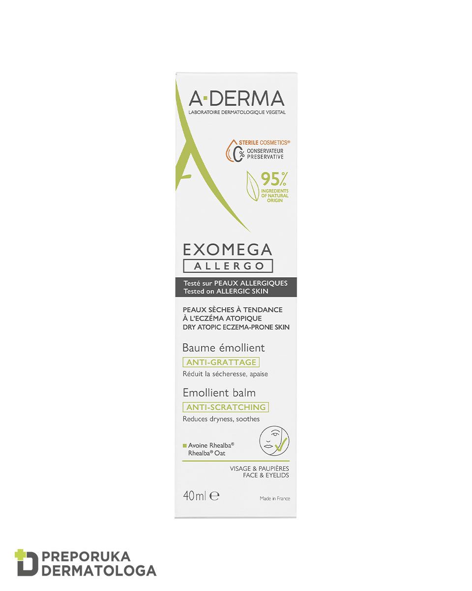 A-derma Exomega Allergo emolijentni balzam 40 ml