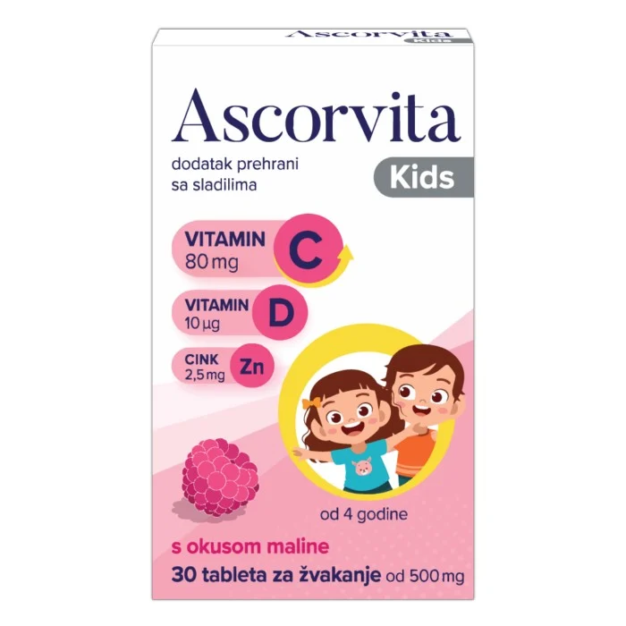 Ascorvita Kids za jačanje imuniteta 30 tableta