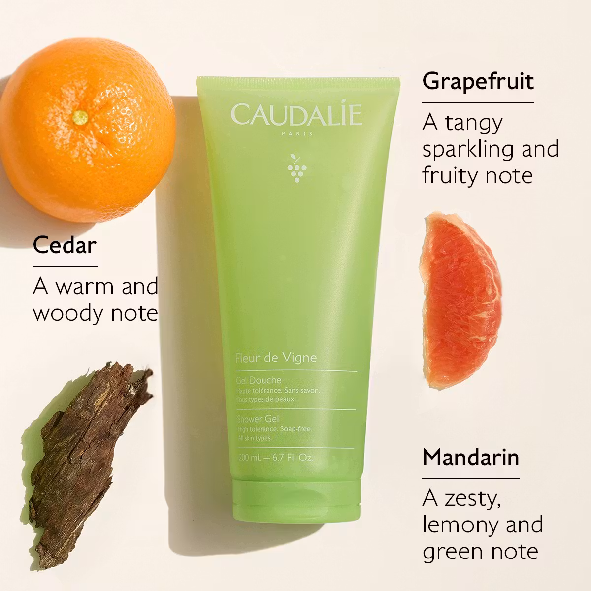 Caudalie Fleur de Vigne gel za tuširanje 200 ml - Slika 2