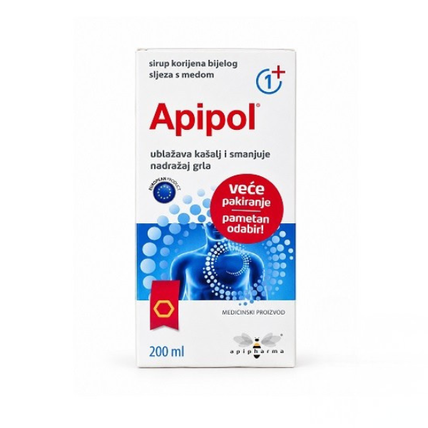 Apipharma Apipol medni sirup 200 ml