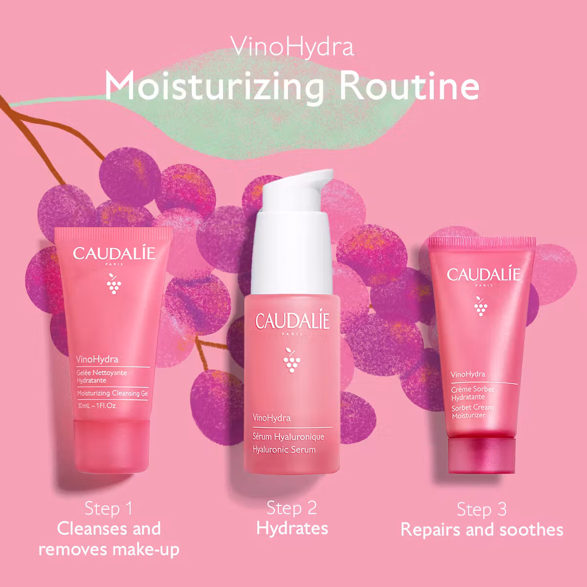 Caudalie XMAS Vinohydra Serum Set 2026 The Moisturizing Routine - Slika 3